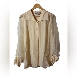 Diane Von Furstenberg silk blouse XS vintage